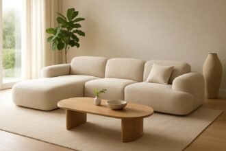 Modern, moduláris kanapé organikus formákkal