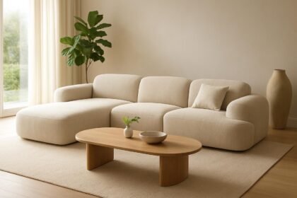 Modern, moduláris kanapé organikus formákkal